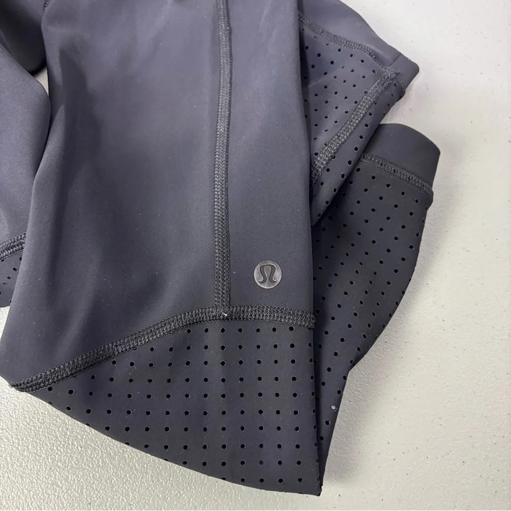 Lululemon Black NO SIZE 4? Small Women Leggings Athletic Activewear Zip Back